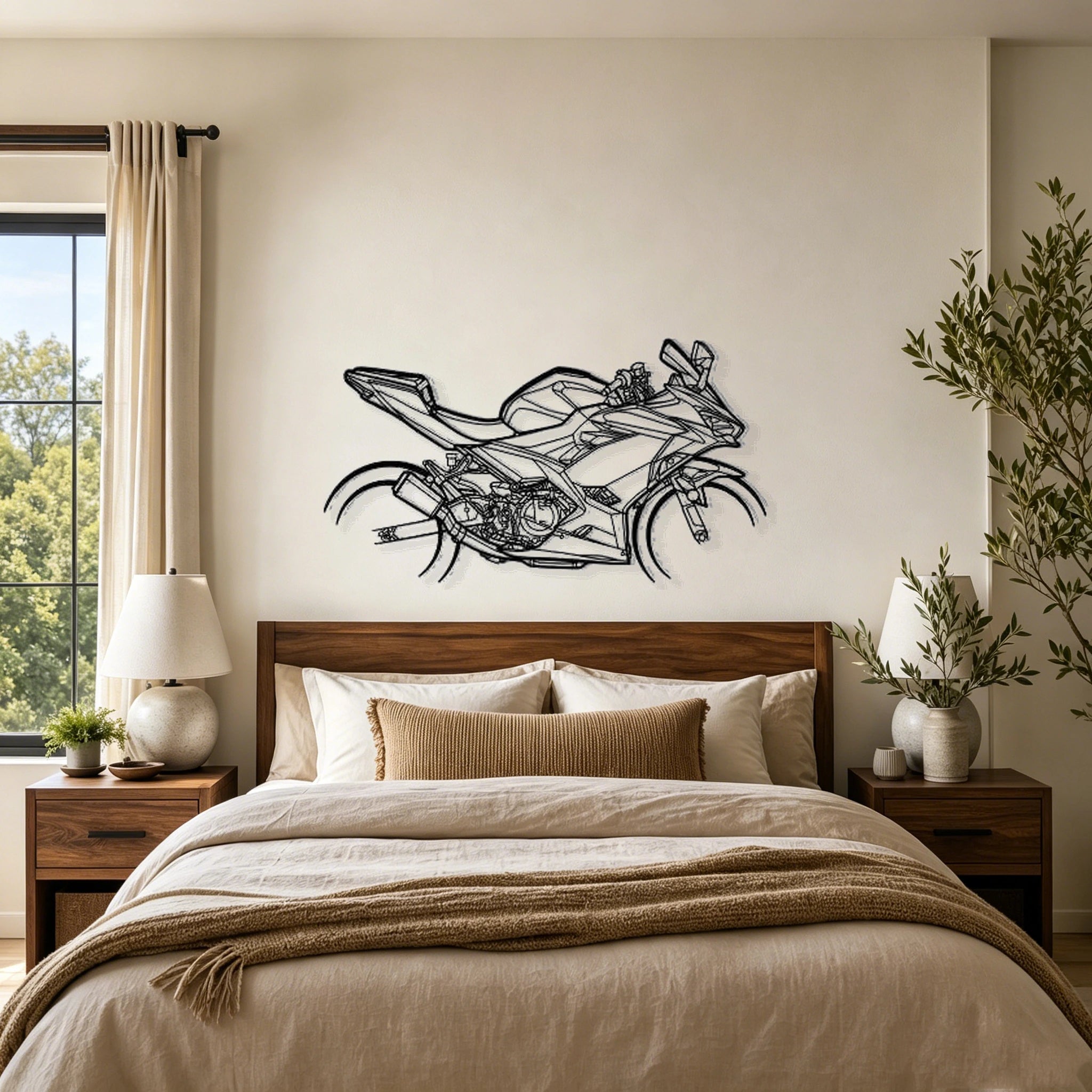 2021 Ninja 400 Silhouette Metal Wall Art - Classic Car Garage Decor