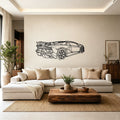Aventador SVJ Roadster Angled View Metal Wall Art - Classic Car Garage Decor