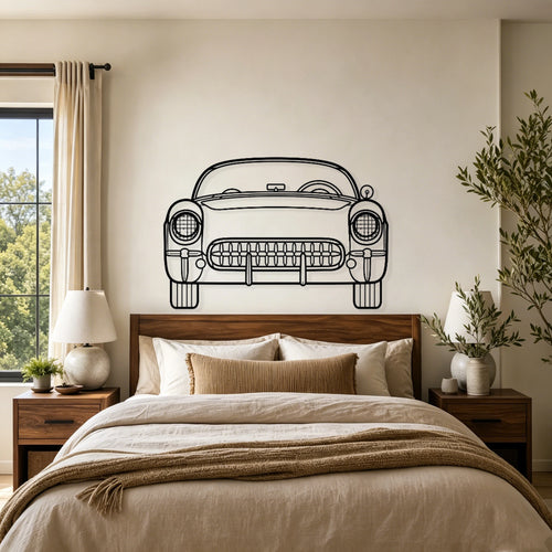 1953 C1 Front View Metal Wall Art - Classic Car Garage Decor