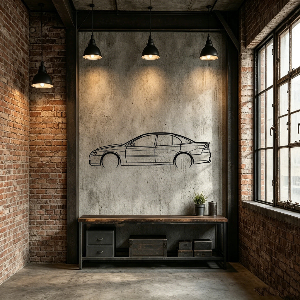 2009 Commodore SS Detailed Silhouette Metal Wall Art - Classic Car Garage Decor