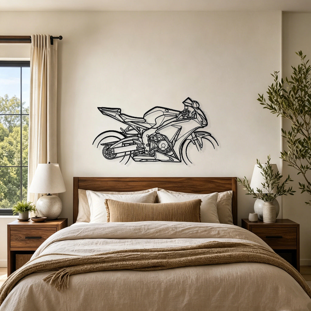 2012 CBR 1000RR Fireblade Silhouette Metal Wall Art - Classic Car Garage Decor