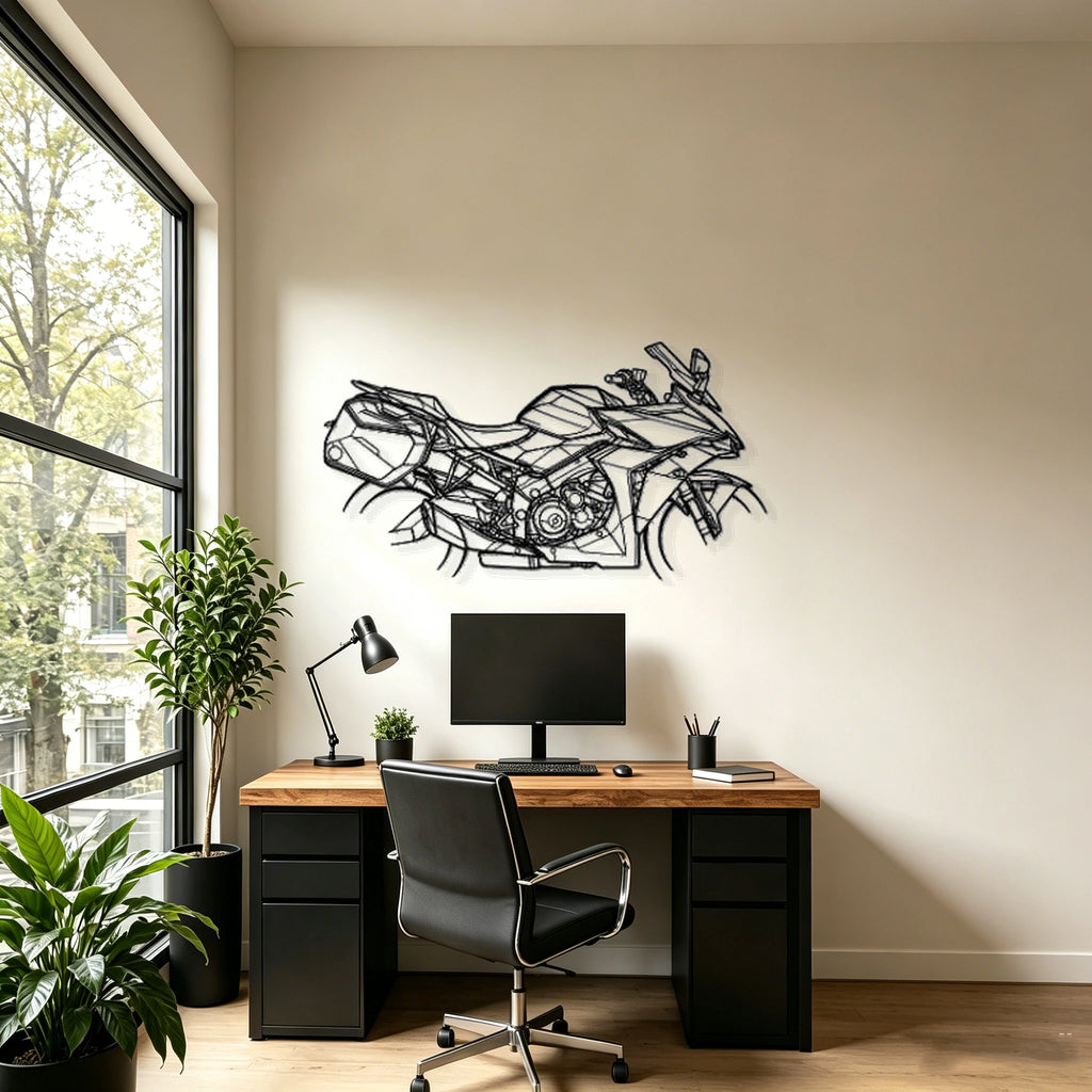GSX S1000GT Travel Silhouette Metal Wall Art - Classic Car Garage Decor