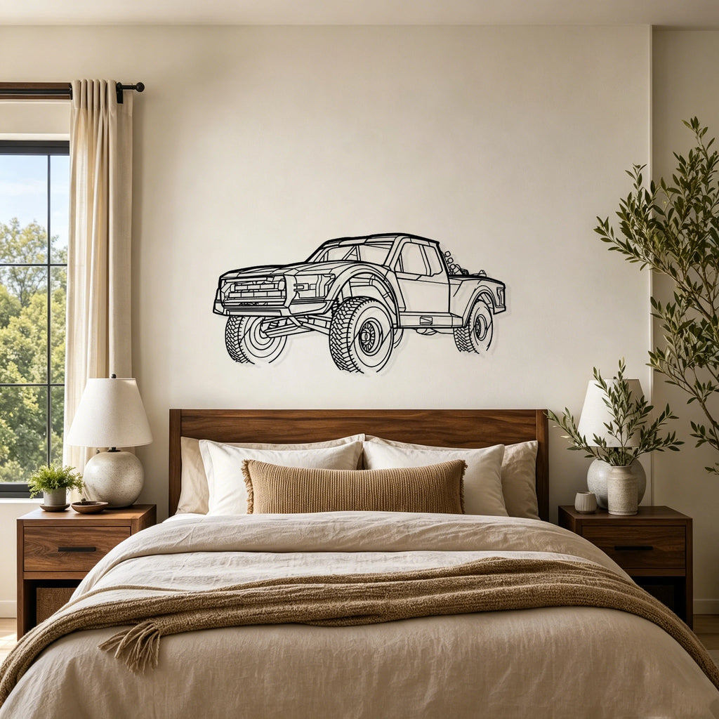 Trophy Truck 6100 Angled View Metal Wall Art - Classic Car Garage Decor