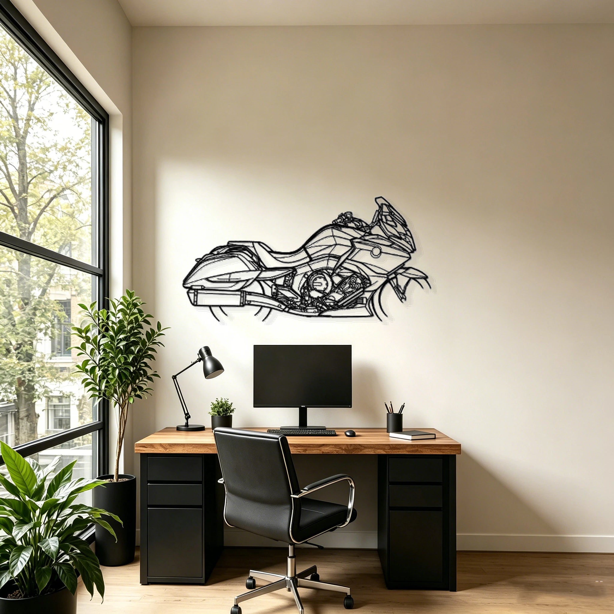 2018 K1600B Silhouette Metal Wall Art - Classic Car Garage Decor