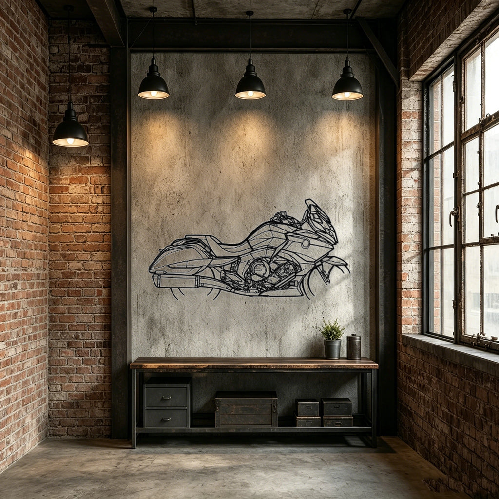 2018 K1600B Silhouette Metal Wall Art - Classic Car Garage Decor