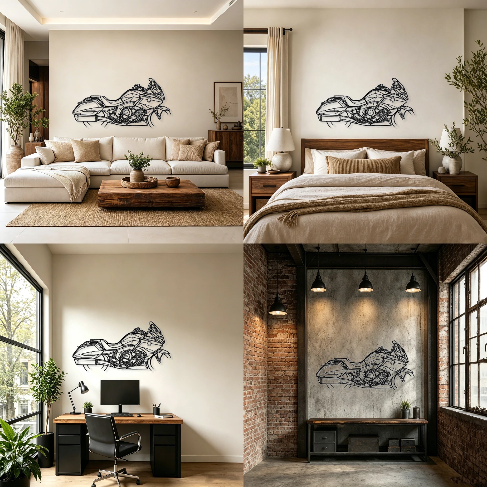 2018 K1600B Silhouette Metal Wall Art - Classic Car Garage Decor