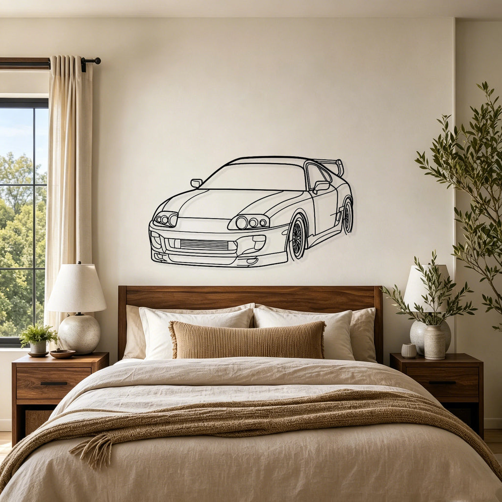 1994 Supra Angled View Metal Wall Art - Classic Car Garage Decor