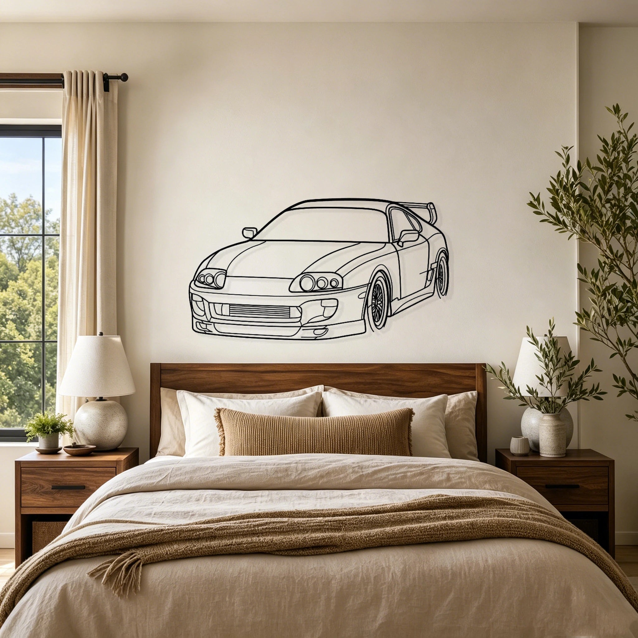 1994 Supra Angled View Metal Wall Art - Classic Car Garage Decor