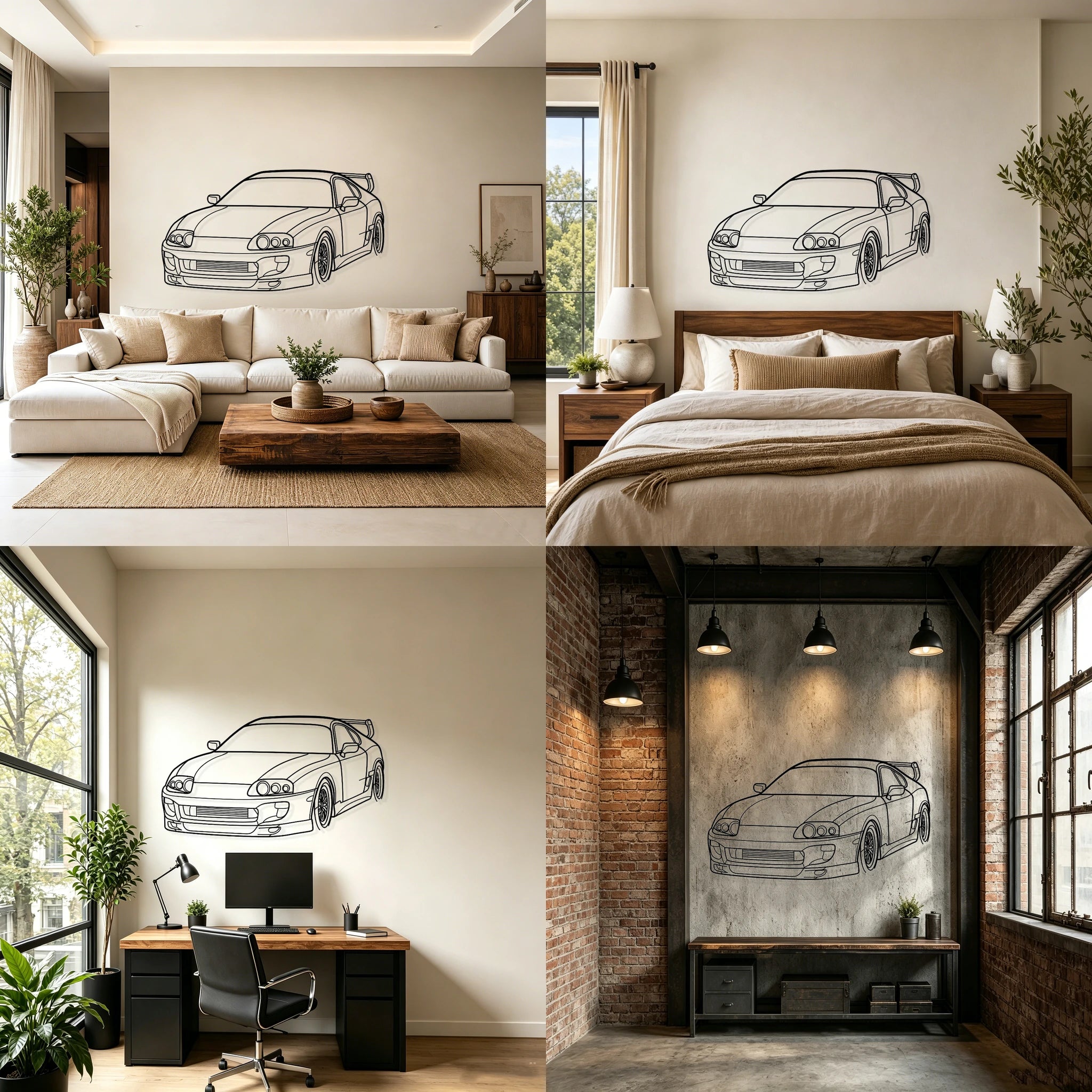1994 Supra Angled View Metal Wall Art - Classic Car Garage Decor