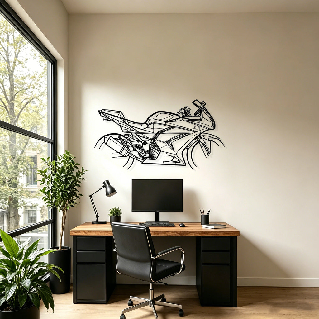 2008 Ninja 250R Silhouette Metal Wall Art - Classic Car Garage Decor