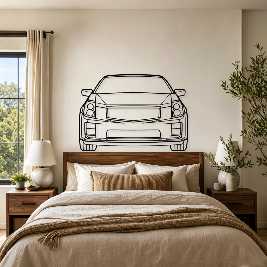 2007 C-V Front View Metal Wall Art - Classic Car Garage Decor
