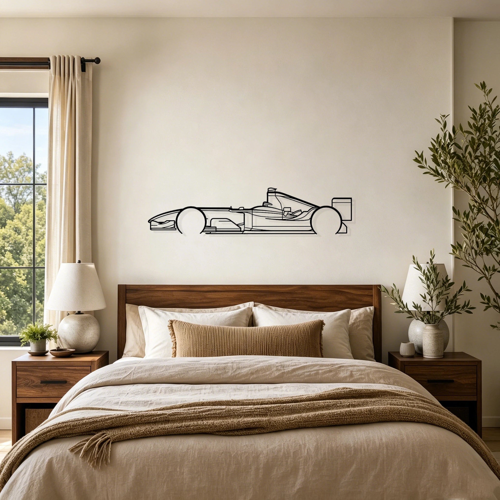 2004 F1 Classic Silhouette Metal Wall Art - Classic Car Garage Decor