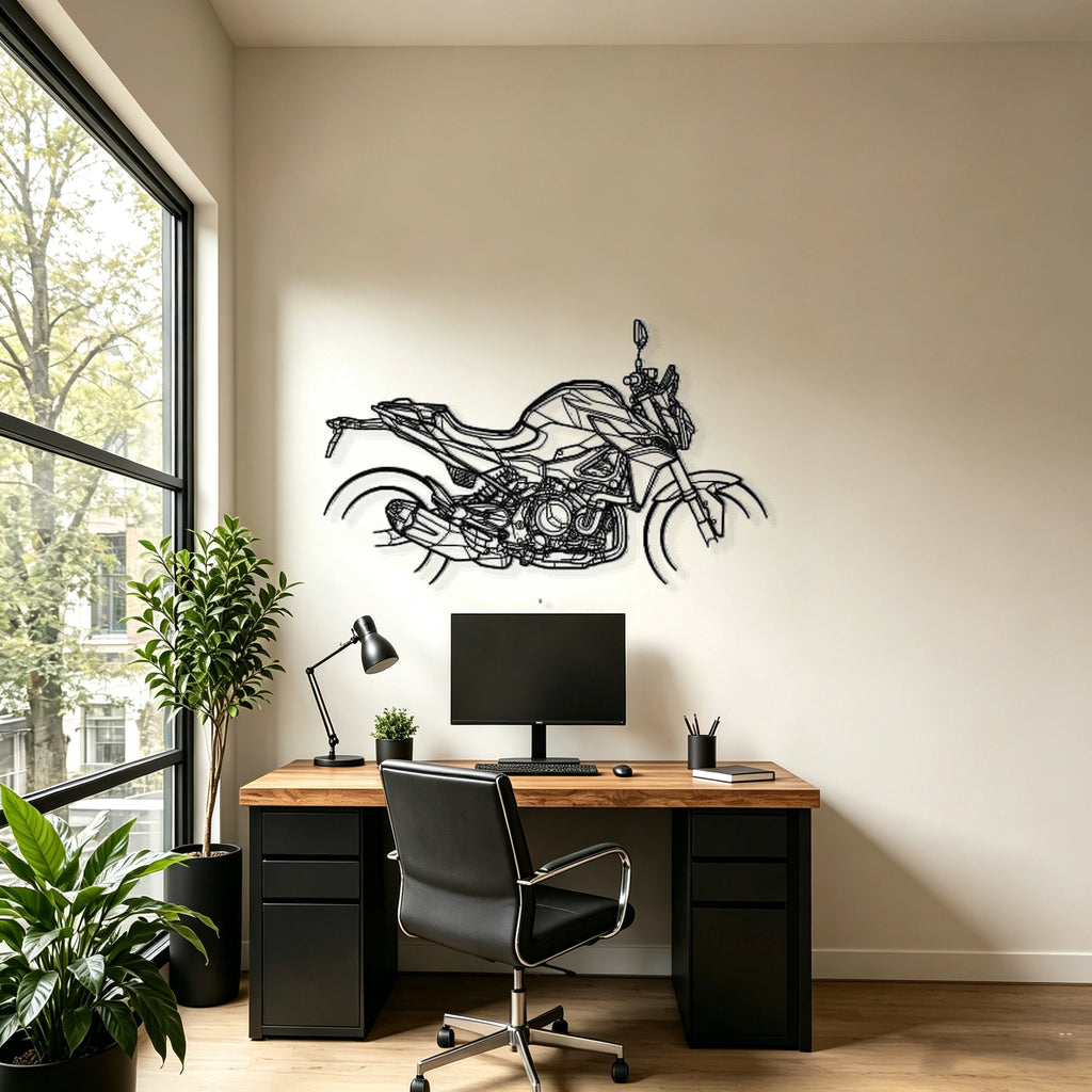 2019 F900R Silhouette Metal Wall Art - Classic Car Garage Decor