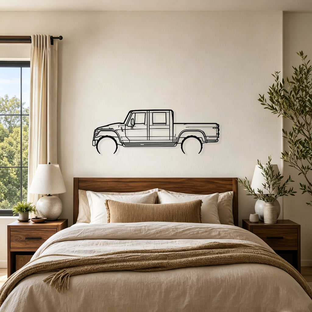 MXT Detailed Silhouette Metal Wall Art - Classic Car Garage Decor