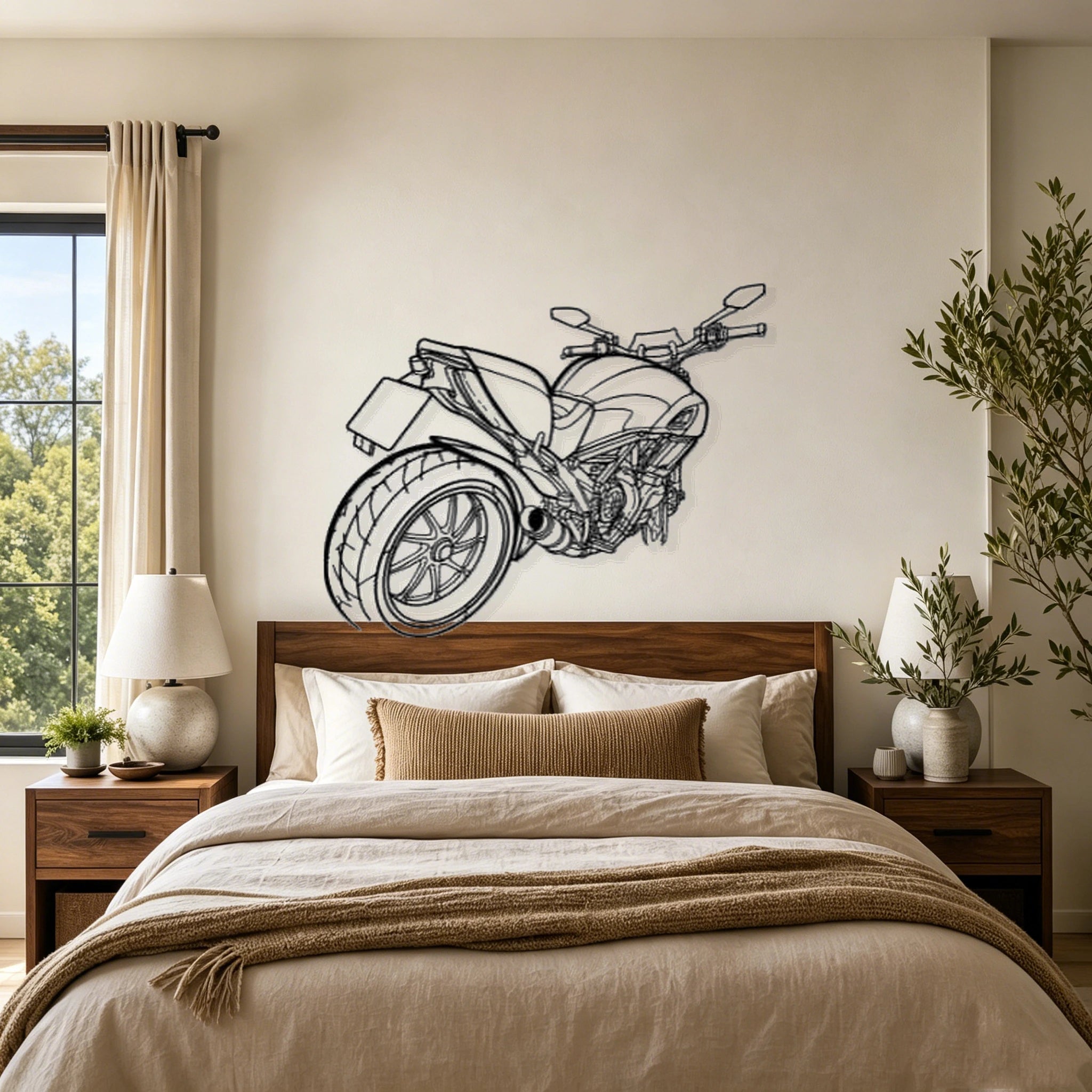 2015 Diavel Angled View Metal Wall Art - Classic Car Garage Decor