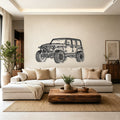 Wrangler Unlimited Angled View Metal Wall Art - Classic Car Garage Decor