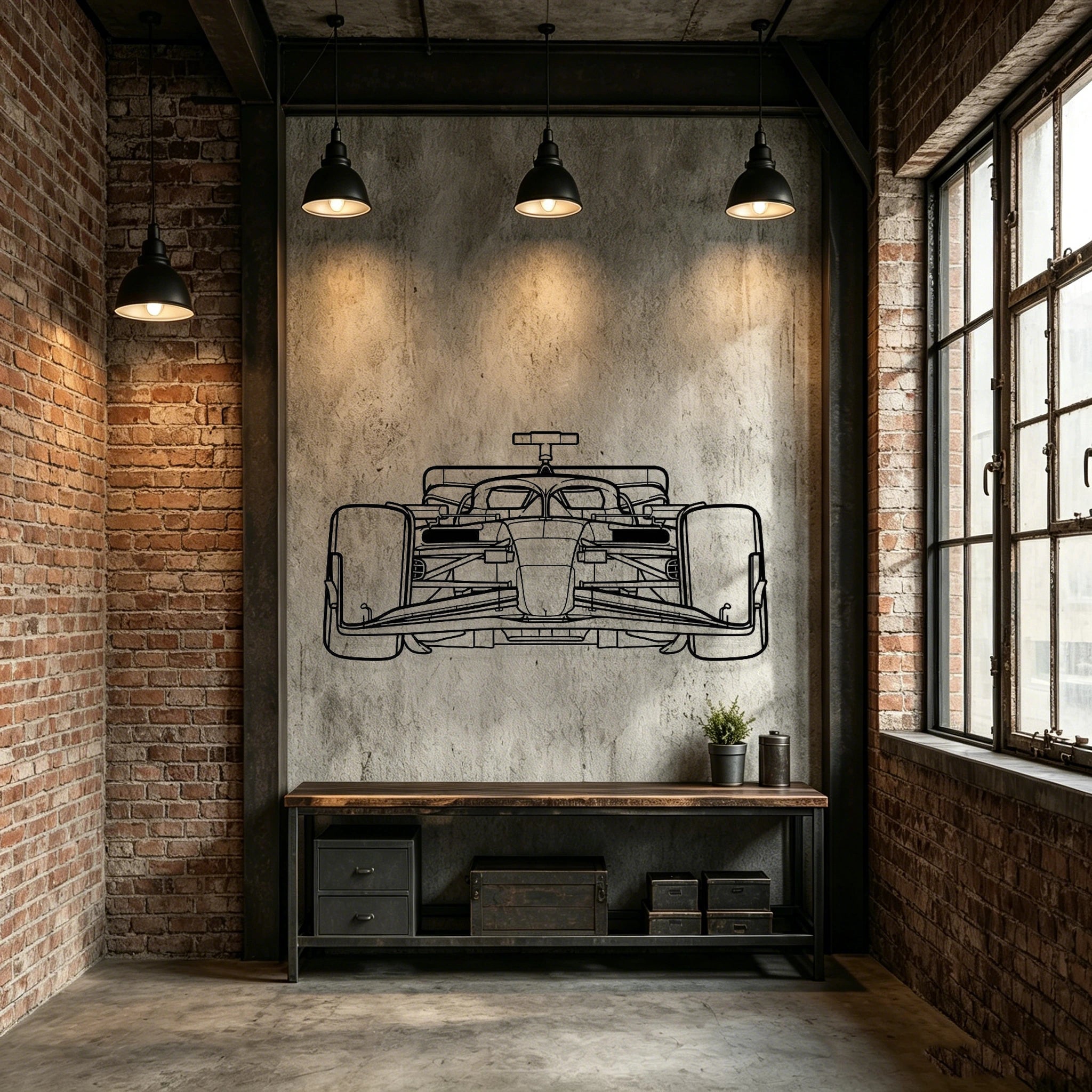 2024 F1 SF-24 Front View Metal Wall Art - Classic Car Garage Decor