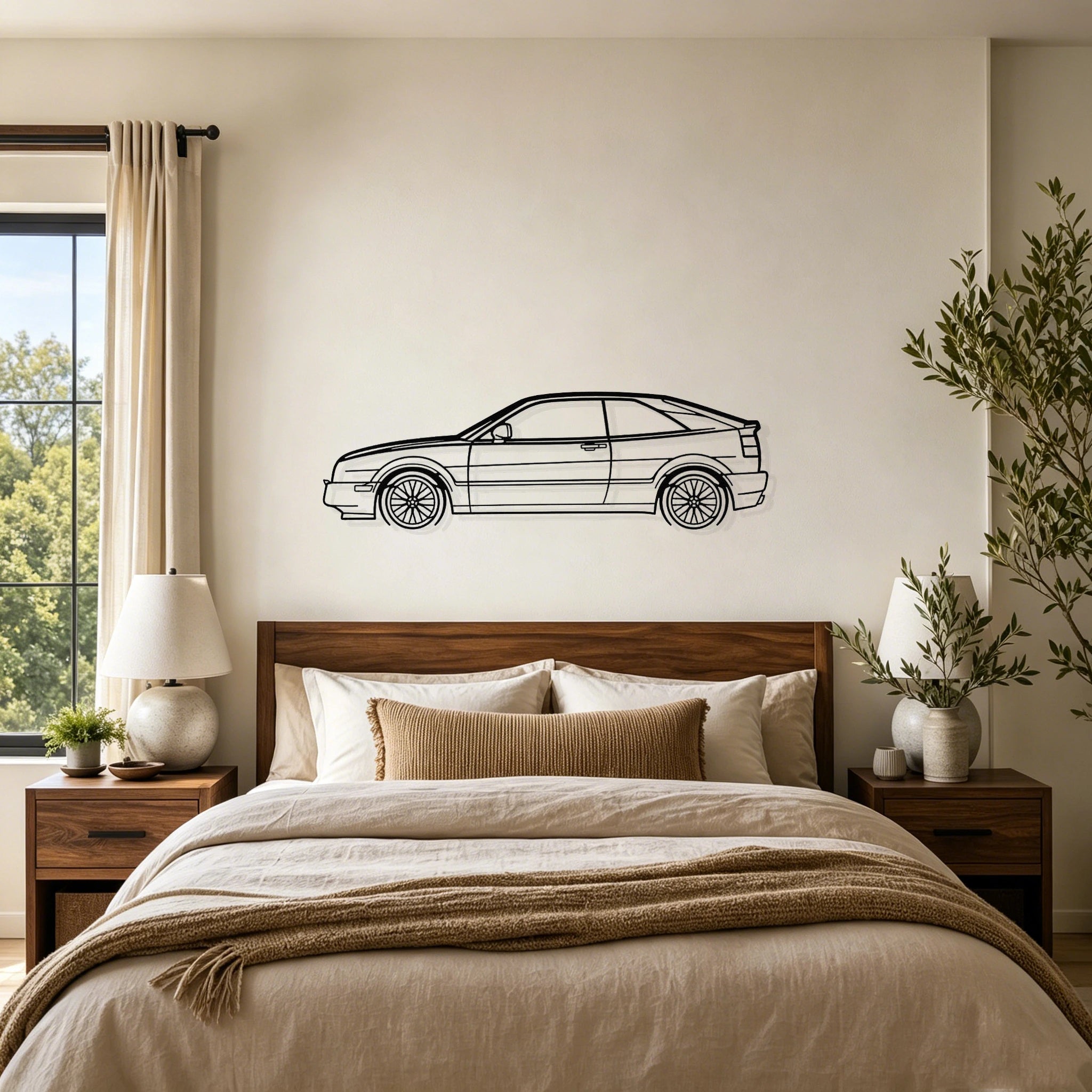 1994 Corrado Detailed Silhouette Metal Wall Art - Classic Car Garage Decor
