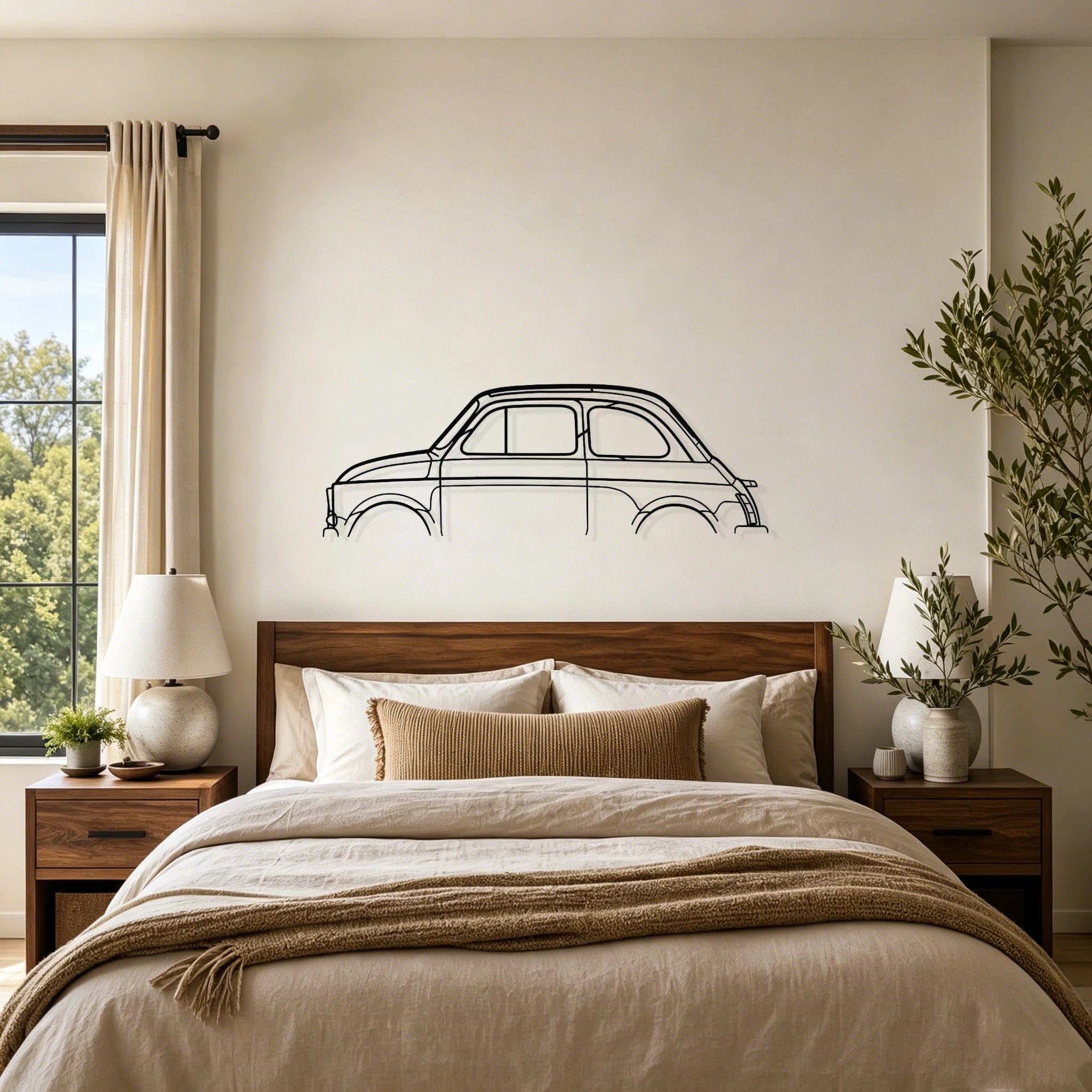 1971 500 Classic Metal Silhouette Wall Art - Classic Car Garage Decor