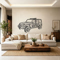 2022 Wrangler Angled View Metal Wall Art - Classic Car Garage Decor