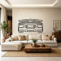 2021 Aventador SVJ Back Silhouette Metal Wall Art - Classic Car Garage Decor