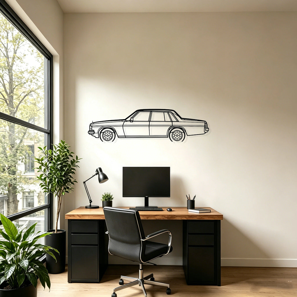 1981 WB Caprice Detailed Silhouette Metal Wall Art - Classic Car Garage Decor