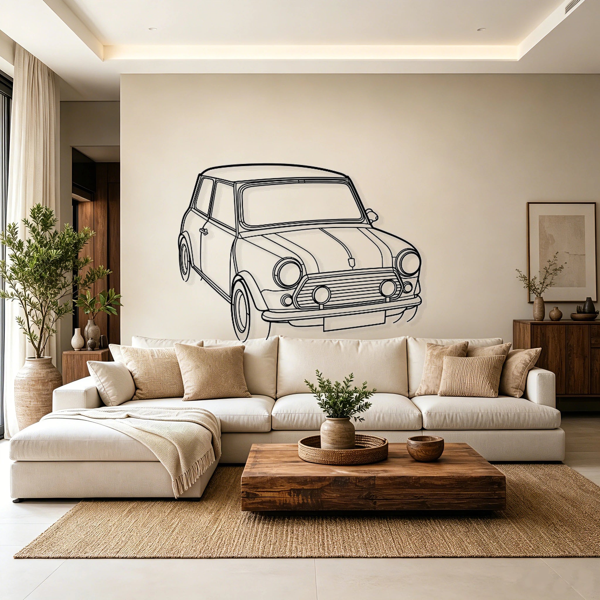1996 Mini Angled View Metal Wall Art - Classic Car Garage Decor