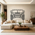 H-1 Front View Metal Wall Art - Classic Car Garage Decor