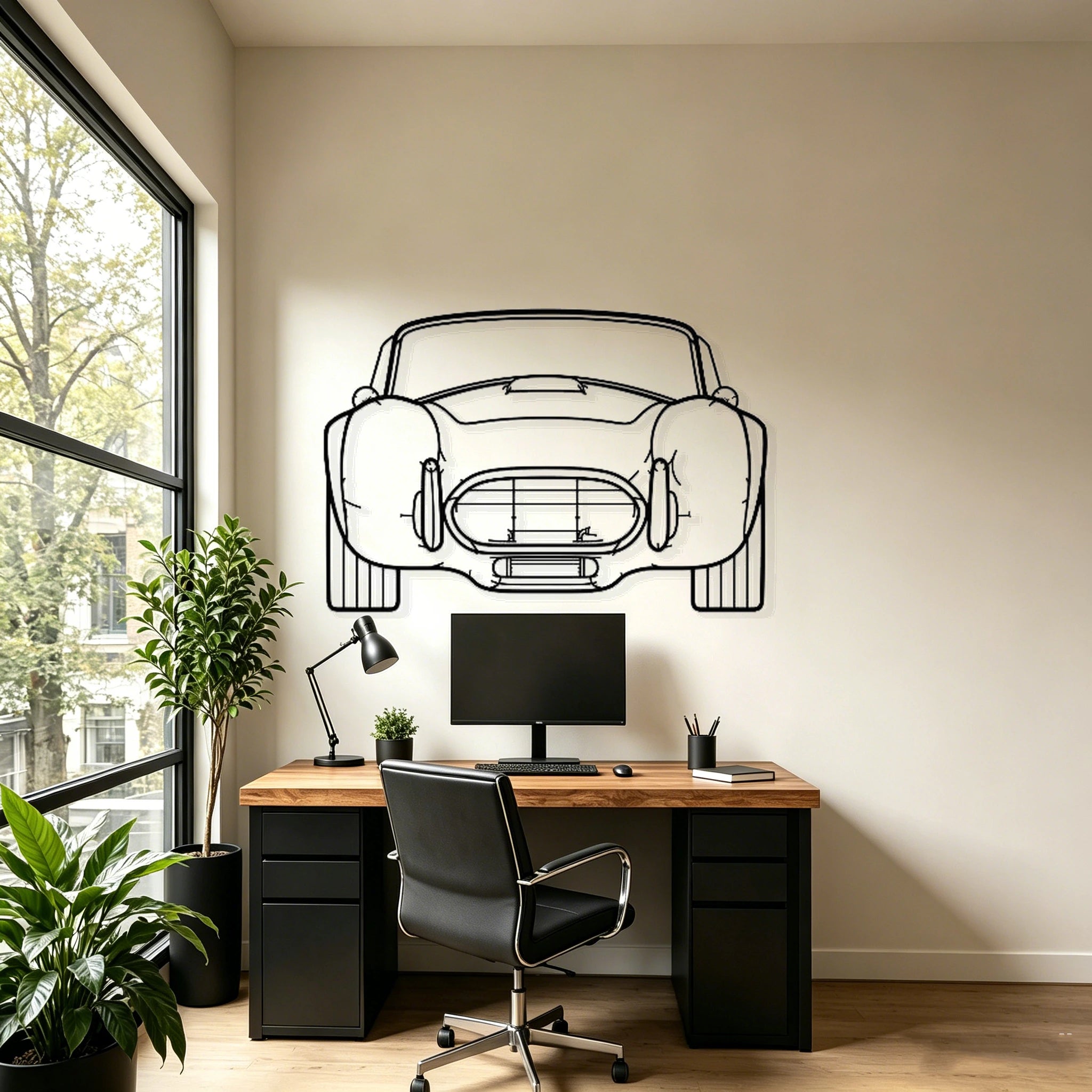 1985 Cobra Front View Metal Wall Art - Classic Car Garage Decor