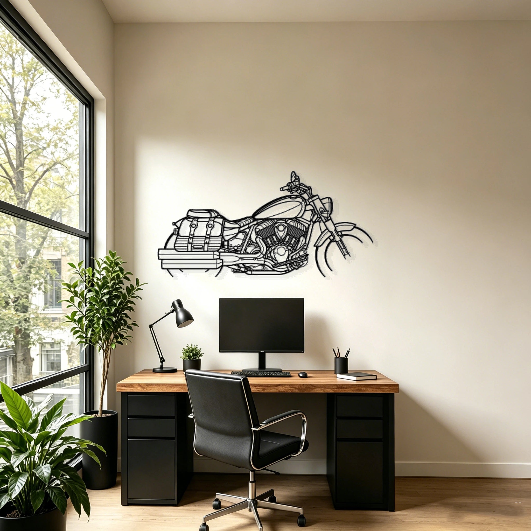 2021 Super Chief Limited Silhouette Metal Wall Art - Classic Car Garage Decor