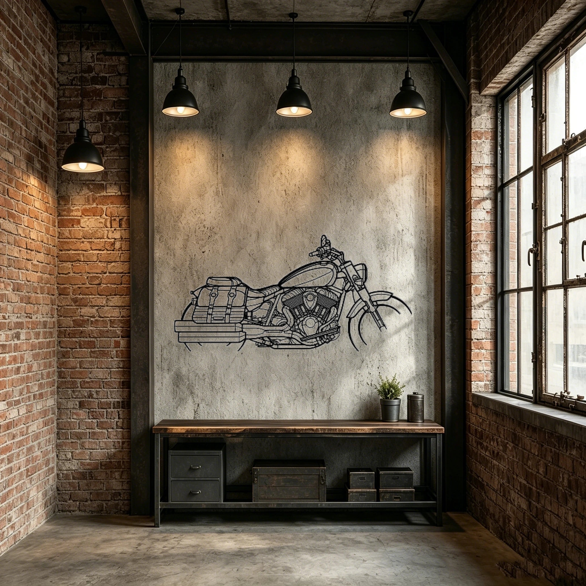 2021 Super Chief Limited Silhouette Metal Wall Art - Classic Car Garage Decor
