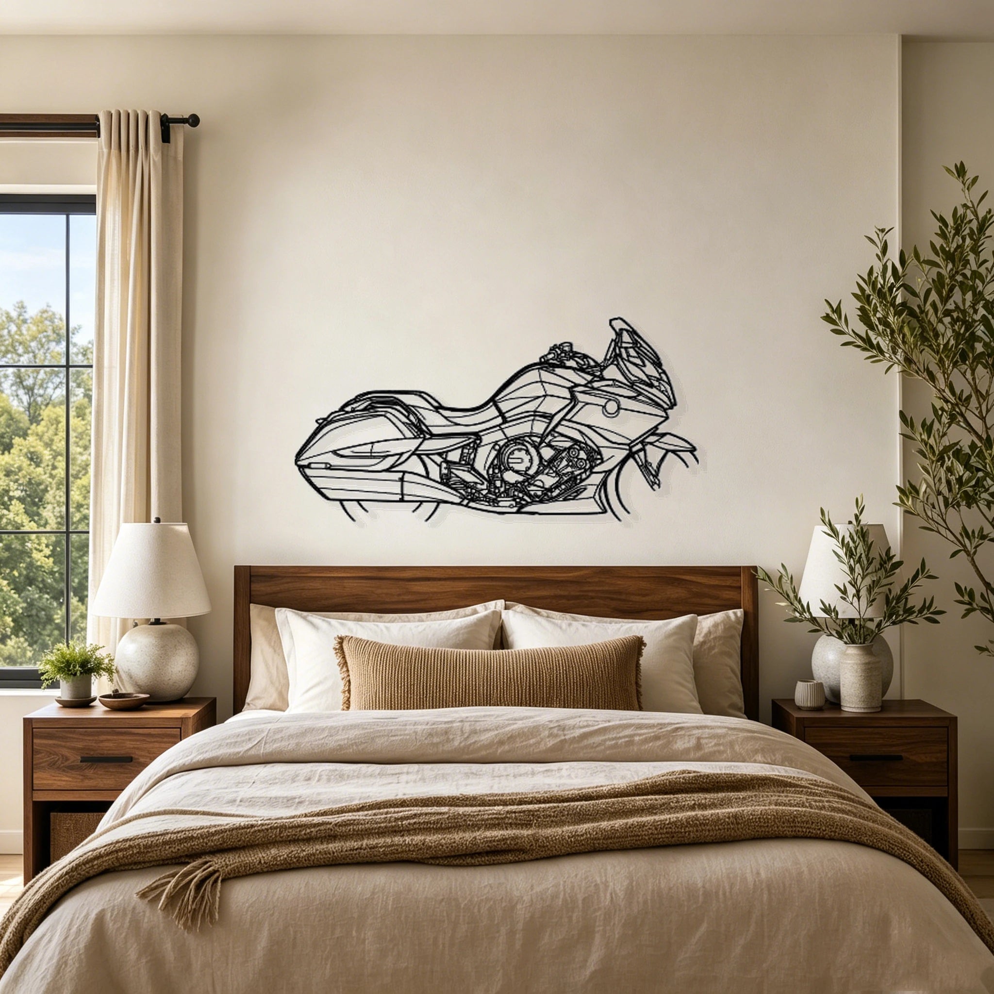 2022 K1600B Silhouette Metal Wall Art - Classic Car Garage Decor