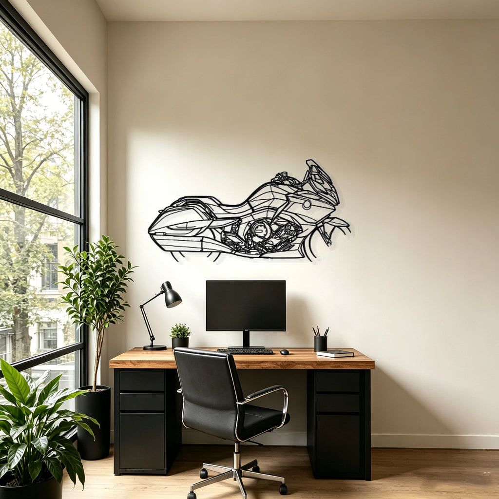 2022 K1600B Silhouette Metal Wall Art - Classic Car Garage Decor