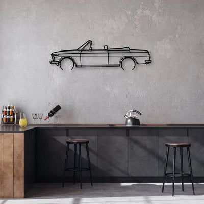2002 1971 Cabrio Classic Silhouette Metal Wall Art - Automotive Garage Decor