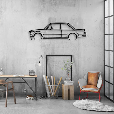 2002 1974 Classic Silhouette Metal Wall Art - Automotive Garage Decor