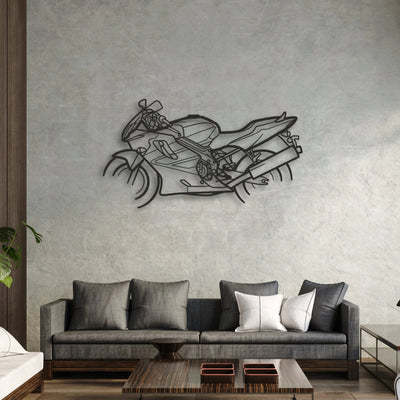 2003 Honda CBR 600 Classic Motorcycle Silhouette Metal Wall Art - Moto Garage Decor