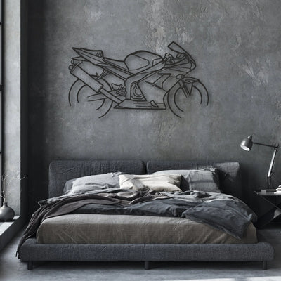 2003 Kawasaki Ninja ZX-6R Classic Motorcycle Silhouette Metal Wall Art - Moto Garage Decor