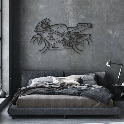 2003 Suzuki GXSR 600 Classic Motorcycle Silhouette Metal Wall Art - Moto Garage Decor