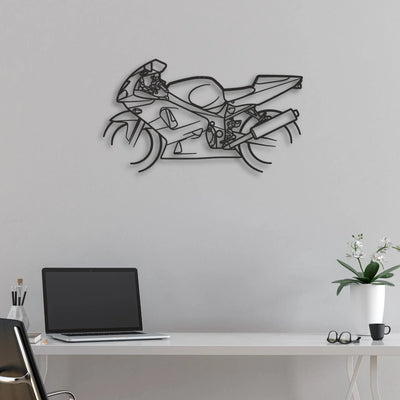 2003 Suzuki GXSR 600 Classic Motorcycle Silhouette Metal Wall Art - Moto Garage Decor