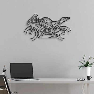 2008 Suzuki GSX-R600 Classic Motorcycle Silhouette Metal Wall Art - Moto Garage Decor