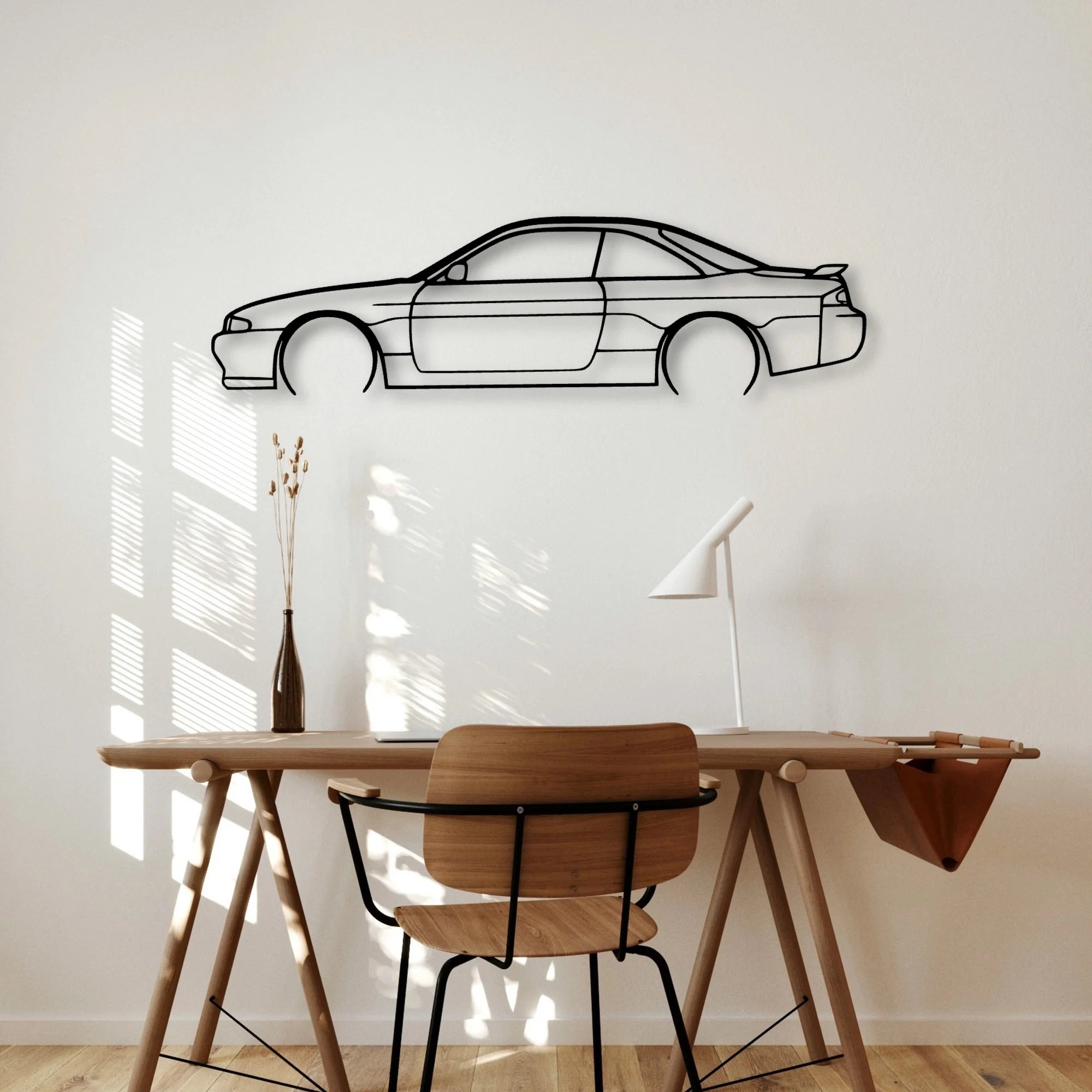 200sx S14 2 Classic Silhouette Metal Wall Art - Automotive Garage Decor