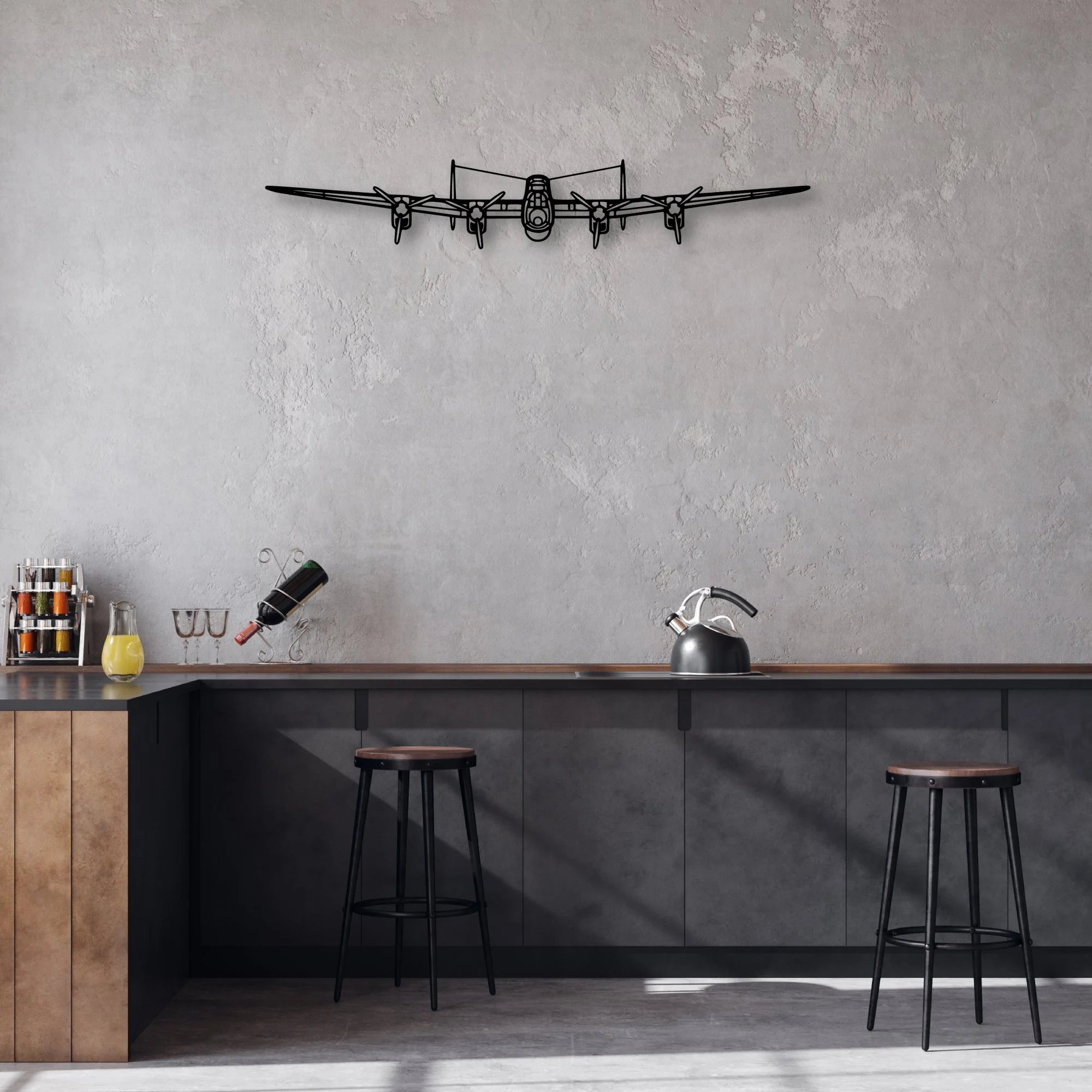 201 Standard Libelle 5 Classic Aircraft Silhouette Metal Wall Art - Aviation Hangar Decor