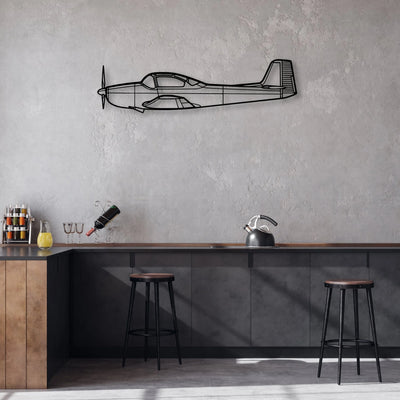 201 Standard Libelle 6 Classic Aircraft Silhouette Metal Wall Art - Aviation Hangar Decor