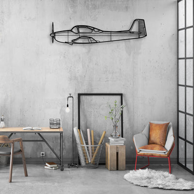 201 Standard Libelle 6 Classic Aircraft Silhouette Metal Wall Art - Aviation Hangar Decor