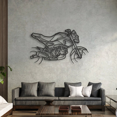2015 Honda Grom Classic Motorcycle Silhouette Metal Wall Art - Moto Garage Decor