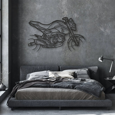 2015 Honda Grom Classic Motorcycle Silhouette Metal Wall Art - Moto Garage Decor