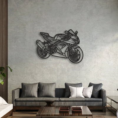 2017 Suzuki GSX R 650 Classic Motorcycle Silhouette Metal Wall Art - Moto Garage Decor