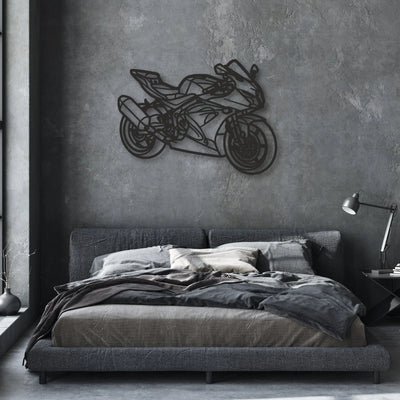 2017 Suzuki GSX R 650 Classic Motorcycle Silhouette Metal Wall Art - Moto Garage Decor