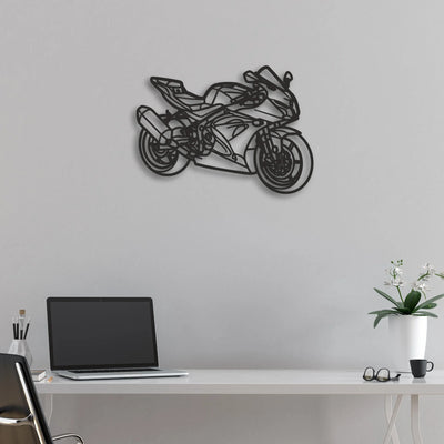 2017 Suzuki GSX R 650 Classic Motorcycle Silhouette Metal Wall Art - Moto Garage Decor