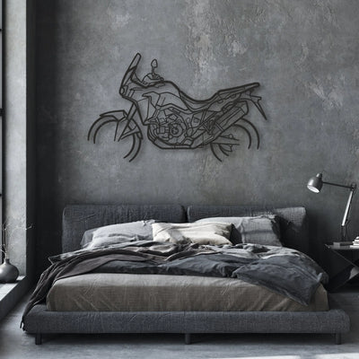 2018 Honda Africa Twin Adventure Sports Classic Motorcycle Silhouette Metal Wall Art - Moto Garage Decor